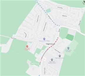 Temporary road closure along Shrewsbury Road, High Ercall