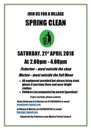 Spring Clean Event Saturday 21 April 2-4pm