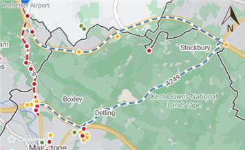 Temporary Road Closure - A229 Blue Bell Hill, A229 Chatham Road & A229 Maidstone Road, Bluebell Hill - 17th August 2026