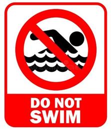 STRICTLY NO SWIMMING OR PADDLING AT BALDERTON LAKE