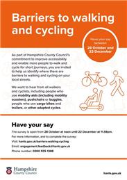 HCC consultation on barriers to walking and cycling