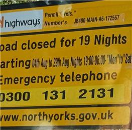Night Closures On The A61