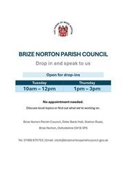 Brize Norton Parish Council - Office opening hours