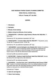 Planning Meeting 26/07/22