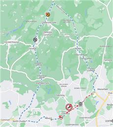 Roadworks - A272 Batts Bridge Road & Goldbridge Road, Piltdown