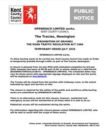 Road Closure - The Tracies, 1 July 2026 - 3 July 2026