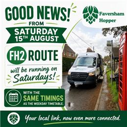 Hopper bus Saturday service starts on 15th August