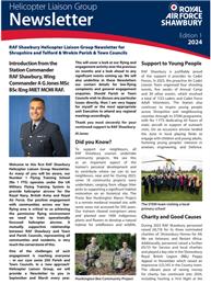 RAF Shawbury’s first six monthly Helicopter Liaison Group Newsletter