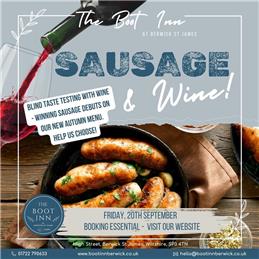 Sausage & Wine Night at the Boot Inn