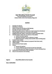 EWPC Meeting 28/03/22