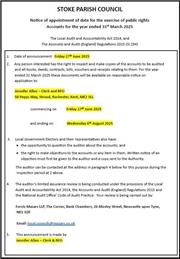 AGAR (Annual Governance and Accountability Return) 2024/25