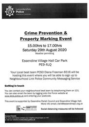 Crime Prevention and Property Marking Event