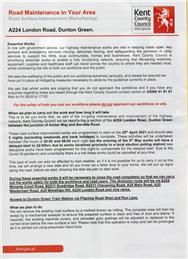 A224 London Road - Overnight Road Closures Planned