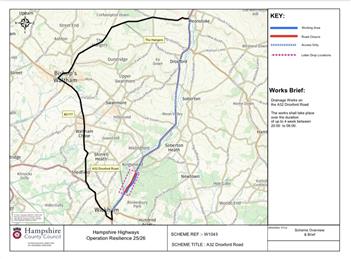 Planned Maintenance A32 Droxford Road, Wickham - Drainage Works
