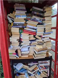 Overcrowded telephone box leads to good cause