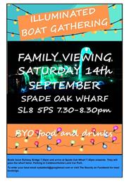 Illuminated Boat Gathering 14th September 7.30pm