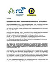 Funding Approved for Pump Track