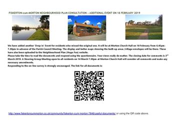 Additional Drop In Consultation Event on 18 February 6.45-7.30pm at Morton Church Hall