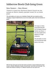 New Season - New Mower