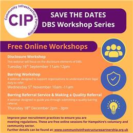 Disclosure & Barrring Scheme (DBS) Workshop Series
