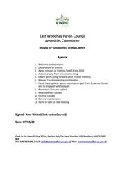 Amenities Committee Meeting 10/10/22