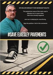 Call on council to resurface Elkesley's pavements