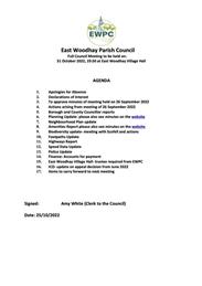 EWPC Meeting 31/10/22