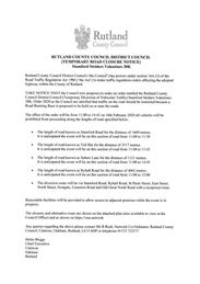 Road Closure Notice