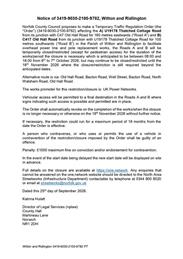 Temporary Traffic Regulation Order