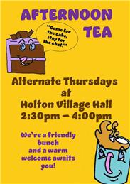 Afternoon Teas at the Village Hall - 3rd September 2026