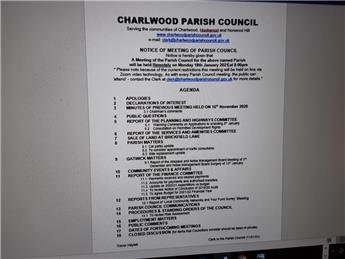 January Parish Council Meeting