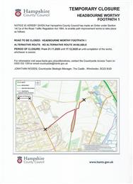 Closure of Footpath 1 (Ridgeway)