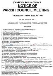 PC MEETING THU 15 MAY 25 - CORRECTION TO NOTICE