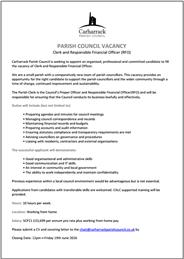 Clerk/RFO Vacancy