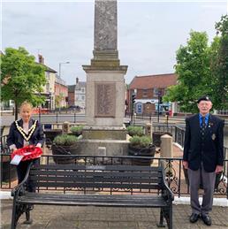 VE Day wreath laying