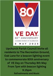 VE Day 80 Event Thursday 8 May 2025