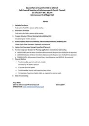 Ashy PC Meeting 11 July 2024