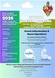 REMINDER FOR TONIGHT'S Cliffe and Cliffe Woods Parish Council - Annual Parish Meeting 16/4/2026