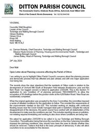 Open Letter re Planning Issues to TMBC