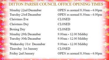 Parish Office Christmas 2025 Opening Hours