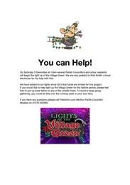 Christmas Lights on the Village Green - YOU CAN HELP