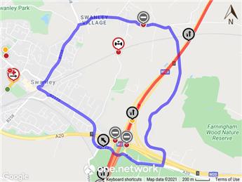 Temporary Road Closure - Swanley Village Road, Swanley - 25th October 2021 for 7 days