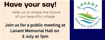 Have your Say! Public Meeting about the future of our village