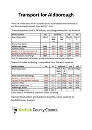 Bus service changes