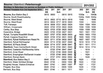 New Delaine Bus Time tables from September 2019