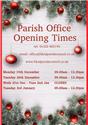 Parish Office Christmas Opening Hours