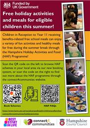 Free holiday activities and meals for eligible children this summer - Funded by UK Government.