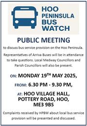 HOO PENINSULA BUS WATCH MEETING