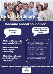 Be Extraordinary! Become a Parish Councillor!