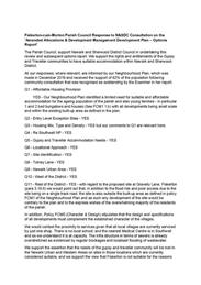 PARISH COUNCIL RESPONSE TO NSDC  PLAN OPTIONS REPORT